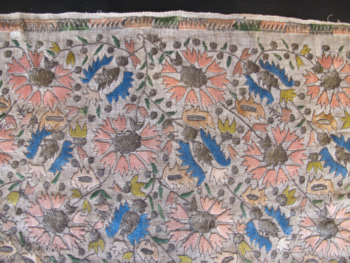 Silk and Silver-Thread Ottoman Embroidery